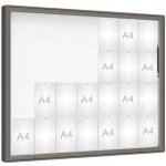 PROCITY Venkovní vitrína model 2000, 28 x A4, sklo, šedá PRO | Zboží Auto