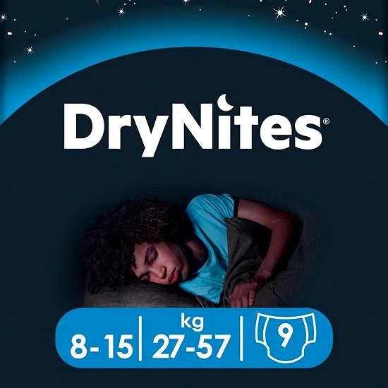 Huggies Dry Nites Large 8-15 years Boys 9 ks