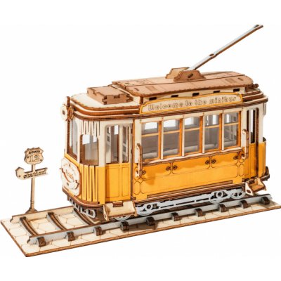 Robotime Rolife 3D Dřevěná Tramvaj TG505 145 ks – Zboží Mobilmania