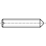PROFISTYL DIN 553 šroub stavěcí s průběžnou drážkou a hrotem pozink Varianta: DIN 553 stavěcí šroub s průběžnou drážkou a hrotem ZnB M4x10 – Sleviste.cz