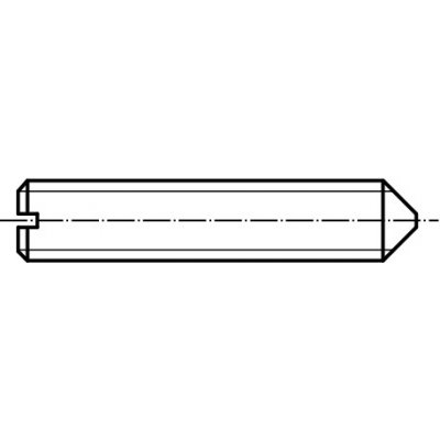 PROFISTYL DIN 553 šroub stavěcí s průběžnou drážkou a hrotem pozink Varianta: DIN 553 stavěcí šroub s průběžnou drážkou a hrotem ZnB M4x10 – Sleviste.cz