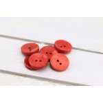 Pro Háčkování Dřevěný knoflík kulatý Ø 20 mm korálový – Zboží Dáma