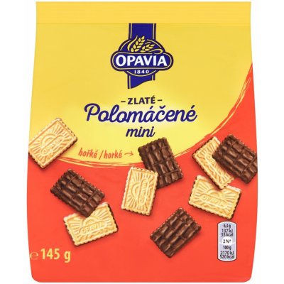 Opavia Zlaté polomáčené hořké mini oplatky 145 g – Zboží Dáma