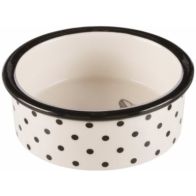 Trixie keramická miska černo-bílá s puntíky a Zentangle kočičkou 12 cm, 300 ml – Sleviste.cz