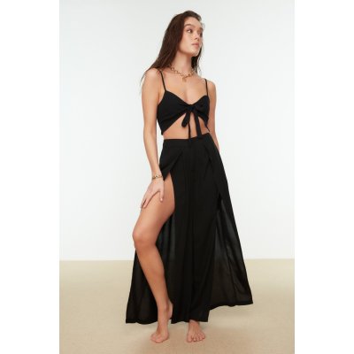 Trendyol Deep Slit černý – Zboží Dáma