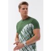 Pánské Tričko Ombre Clothing pánské tričko s potiskem Setil zelená