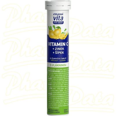 Vitar Maxi Vita Vitamin C+zinek+šípek citron eff.20 tablet – Hledejceny.cz