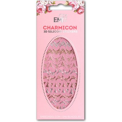 E.Mi Charmicon 3D Silicone Stickers Lunula MIX 5 Gold/Silver samolepka – Zboží Mobilmania