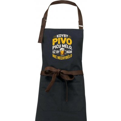 Dřevěné uhlí Kdyby pivo piču mělo, už by nám nic nechybělo - Zástěra Vintage – Hledejceny.cz