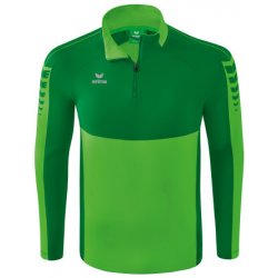 Erima Six Wings mikina 1/2 zip dětská Zelená, Tmavě zelená