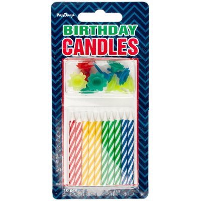 PartyDeco Dortové svíčky barevné – Zboží Dáma
