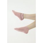 Elegantní ponožky 522 s ozdobnou aplikací růžové – Zboží Mobilmania