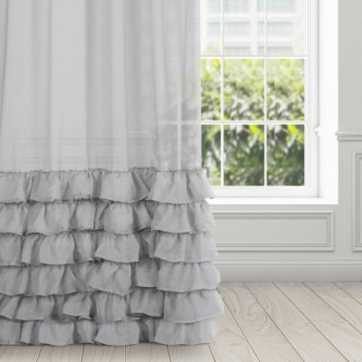 EUROFIRANY ZÁCLONA NA PÁSCE DOLLY 140X250 CM ŠEDÁ – Zboží Mobilmania