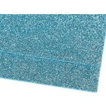 Pěnová guma Moosgummi 20x30cm, 750861 jednobarevná 9 modrá ledová, tloušťka 1,9mm, s glitry – Zboží Dáma