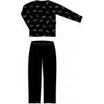 Lonka Lopping Bike pánské pyžamo dlouhé vzorované černé – Zboží Dáma