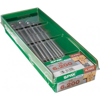 Spax Wirox Vrut do dřeva HI.FORCE, ø 6 × 200 mm, TX30, talířová hlava, 16 ks 4251750602007 – Hledejceny.cz