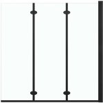 zahrada-XL Skládací sprchový kout se 3 panely ESG 130 x 138 cm černý – Zboží Dáma