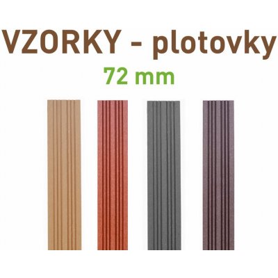 Vzorky plotových prken NEXTWOOD 72 mm