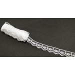 Silonová krajka - bílá - šířka 1,6 cm – Zboží Mobilmania