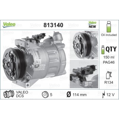 VALEO Kompresor, klimatizace 813140 | Zboží Auto