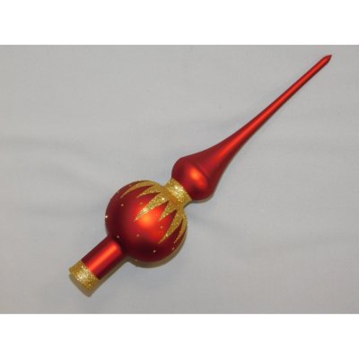 ORNEX Vánoční ozdoba skleněná špice rampouchy červená 280 mm – Hledejceny.cz