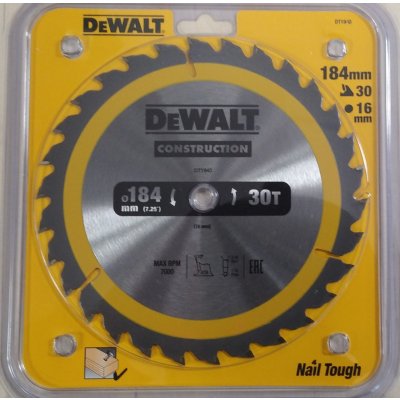 DeWALT DT1940 Pilový kotouč 184 x 16 mm 30 zubů – Zboží Dáma