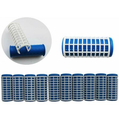 DUKO-EXIM DUKO Natáčky 2410 Varné natáčky na vlasy 27x68mm modrobílé 10ks - velké – Hledejceny.cz