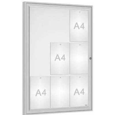 PROCITY Venkovní vitrína Classique, 9 x A4, sklo, elox | Zboží Auto