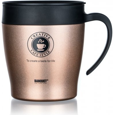 Banquet Termohrnek cestovní TAZZA hnědý 330 ml – Hledejceny.cz