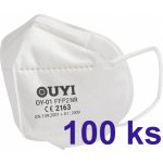 OUYI respirátor FFP2 PREMIUM 100 ks – Zboží Dáma