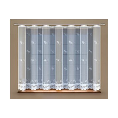 Dekorační žakárová záclona s řasící páskou HELLEN 150 bílá 300x150 cm MyBestHome – Hledejceny.cz