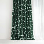 Goldea bavlněný závěs - mozaika na tmavě zeleném 220x150 cm – Hledejceny.cz