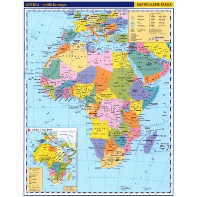 Afrika politická mapa fm A3 1 : 33 mil. – Zbozi.Blesk.cz