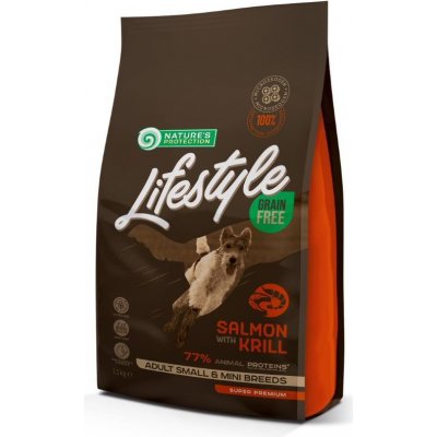 Nature's Protection Dog Lifestyle Grain Free Salmon with krill adult Small and Mini Breeds 1,5 kg – Hledejceny.cz