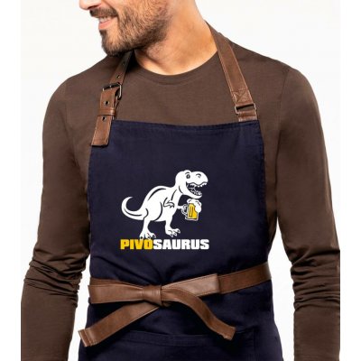 Kariban HobbyTriko Zástěra EXCLUSIVE Pivosaurus Černošedá – Hledejceny.cz