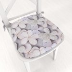 Biante PML-032 Designové květy na šedém 39 x 37 x 3 cm oblý – Zbozi.Blesk.cz