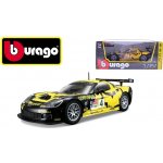 Bburago Kovový model auta Race Chevrolet Corvette C6R žlutá 1:24 – Hledejceny.cz