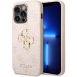 Pouzdro Guess PU 4G Metal Logo iPhone 15 Pro růžové – Zboží Mobilmania