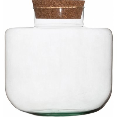 ecoglassworks Skleněná dóza Arnica s korkovým špuntem, 21x19 cm – Hledejceny.cz
