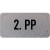 Piktogram Označení podlaží - 2. PP, hliníková tabulka, 300 x 150 mm