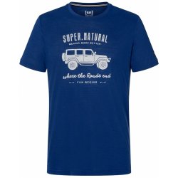 Super natural pánské merino triko All Terrain Tee Blue Depths/Feather grey