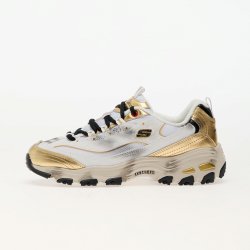 Skechers D'Lites-Vintage Vision White/ Black/ Gold