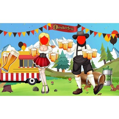 FOTOGRAFICKÉ POZADÍ DEKORACE OKTOBERFEST PIVNÍ FESTIVAL PÁRTY 110x180CM – Zboží Živě