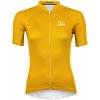 Cyklistický dres Force PURE dámský krátký rukáv žlutý