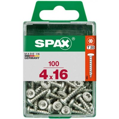 Spax Uni vrut půlkul.hlava T-Star plus T20 4CUT pln.závit Wirox 4 x 16 mm 100 ks – Hledejceny.cz