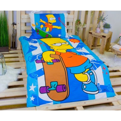 Jerry Fabrics povlečení bavlna Simpsons Bart skater 140x200 70x90 – Zboží Mobilmania