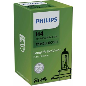 Philips LongLife EcoVision 12342LLECOC1 H4 P43t-38 12V 60/55W