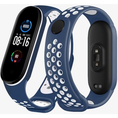 Xiaomi Mi Band 5/6 náhradní náramek Sportovní prodyšný perforovaný modro-bílá MBSCZ-5SMOBI – Zbozi.Blesk.cz