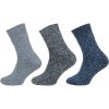 Novia Norské ponožky s vlnou teplé termo černé