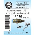 HARTMAN pryžové "O" kroužky k vřetenu vršku 1/2" a na výtok. ramínko, sada č.51 – Sleviste.cz